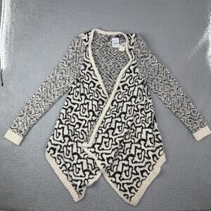 BKE Boutique NWT Wool Blend Open Front Knit Draped Cardigan Women's M Boho